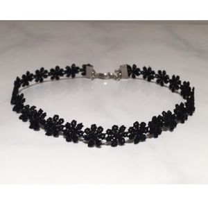 Black Flower Choker