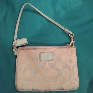 LIGHT BLUE COACH WRISTLET- PRICED TO SELL!