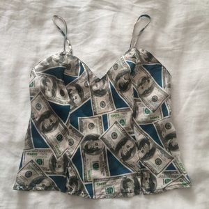 Mo' money mo' problems 💵 silk camisole tank (S)