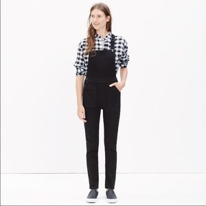 Madewell Denim Crossback Overalls - black frost