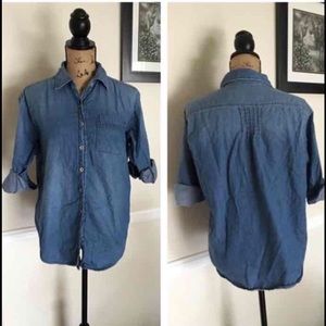 Jessica Simpson Chambray or button down top.
