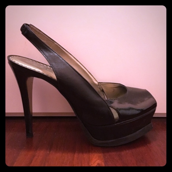 Bebe Zahara Peep-toe Sling Back Heels