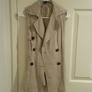 forever 21 cream colored vest