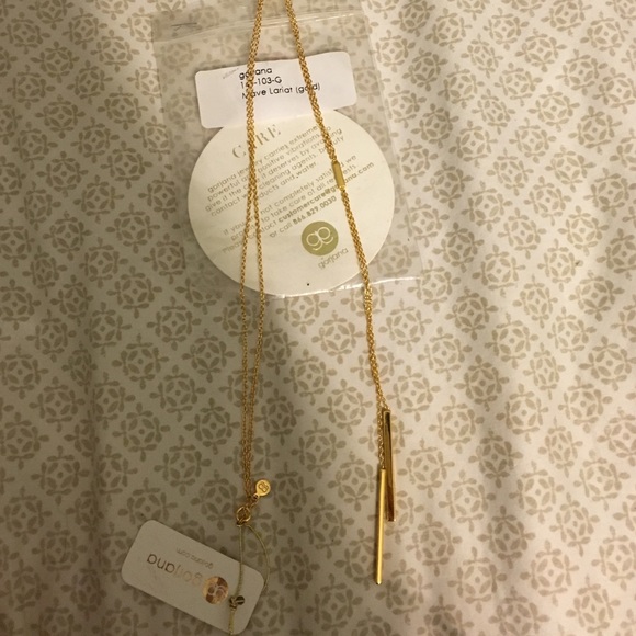 Gold gorjana lariat necklace
