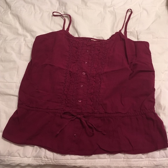 Maroon spaghetti strap tank top