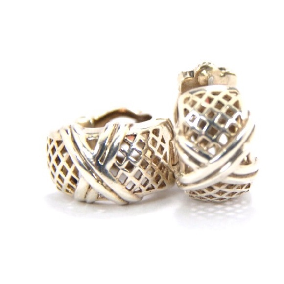 Authentic Ruby Sterling Silver Oxidized Earrings - Picture 2 of 3