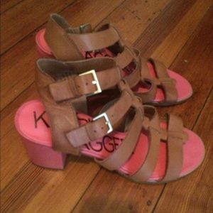 Kelsi Dagger leather heeled sandals. 8.5