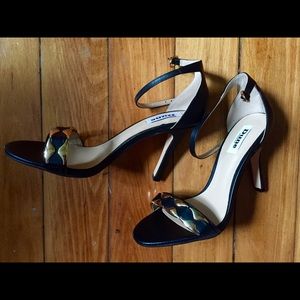 Dune London ankle strap heels.