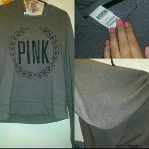 VS PINK gray sweatshirt