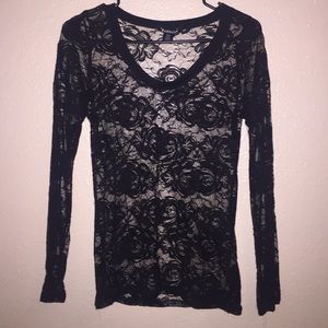 Laced long sleeve shirt