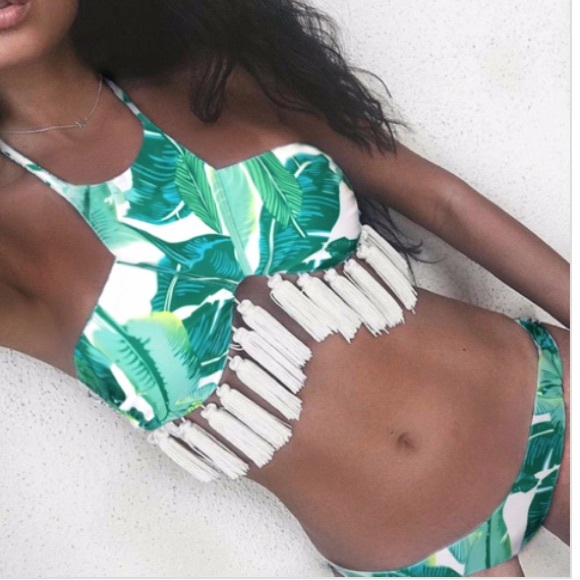 Jungle Fever Tassel Bikini!