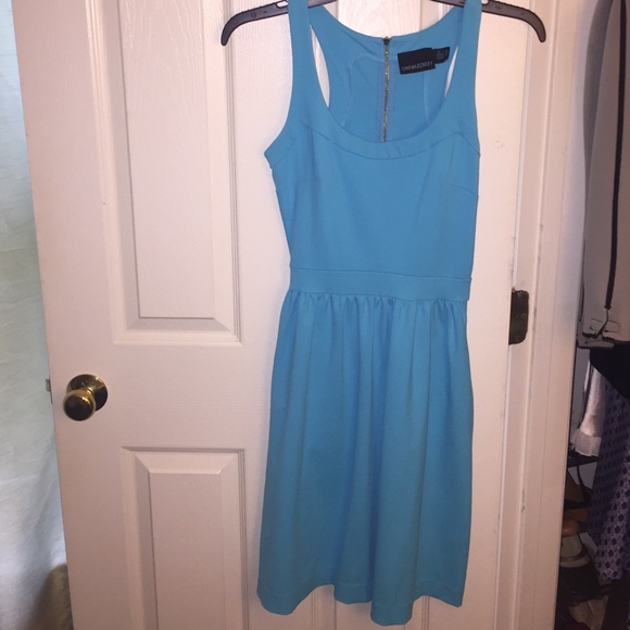 Cynthia Rowley teal blue sleeveless dress