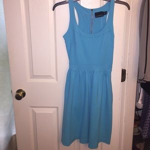 Cynthia Rowley teal blue sleeveless dress