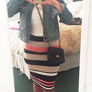 Jersey pencil skirt