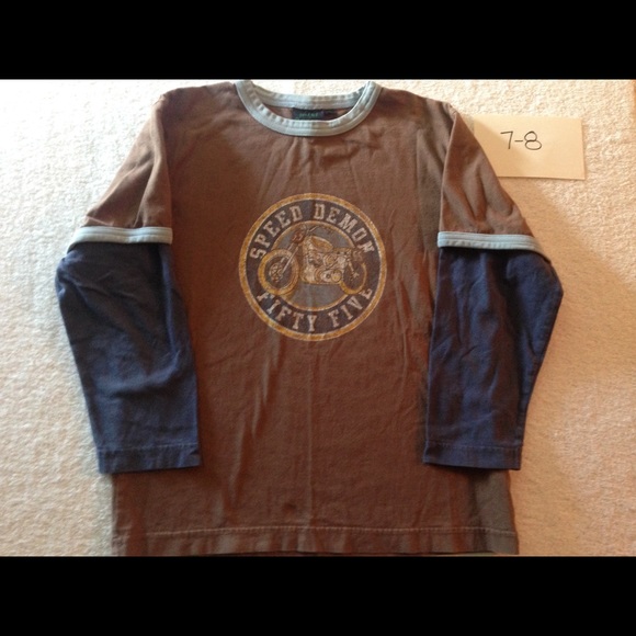 Mini Boden 7/8 Speed Demon Vintage Layered LS Tee