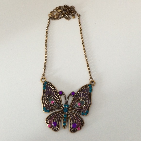 butterfly statement necklace
