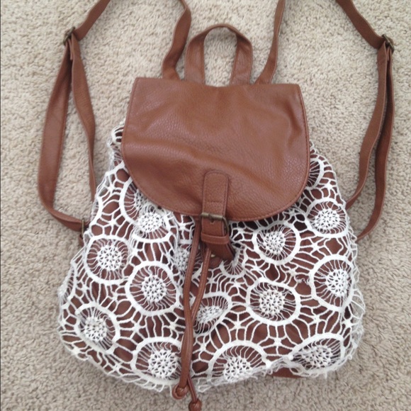 Mini crochet backpack