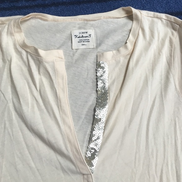 J. Crew Tissue Sequin-planet Henley - Picture 3 of 3