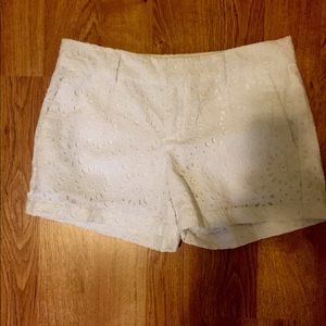 LOFT white shorts.