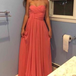 Special Occasion Coral Chiffon Gown