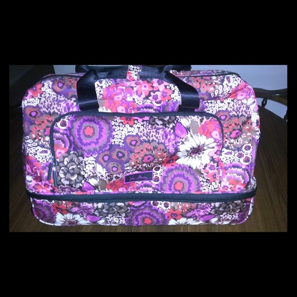Vera Bradley Rosewood  Lighten up Wheeled Carry On