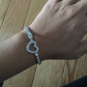 Sterling silver heart bracelet