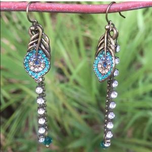 Peacock earrings