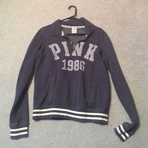 PINK long sleeve quarter zip