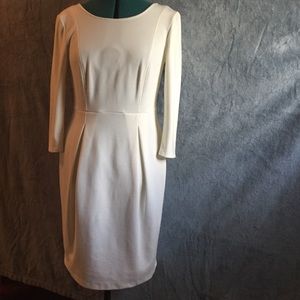 Club Monaco mid-length off-white stretch dress