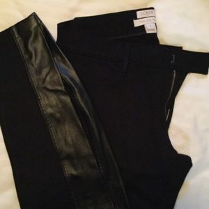 J.Crew Gigi pant with leather detail