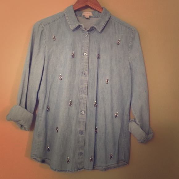 LOFT denim button down