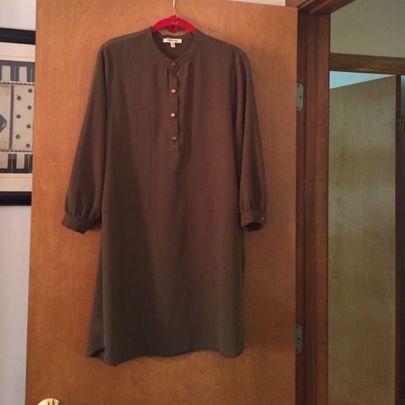 Olive green shirt dress!!