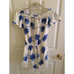 Off the shoulder floral romper S from pepper mayo
