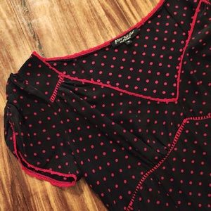 Betsey Johnson Pinup Polkadot 90s does 50s Dress