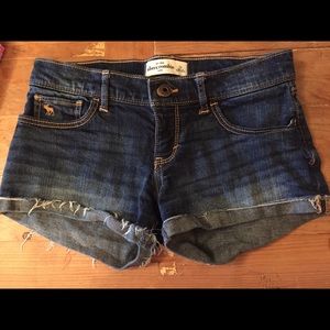 Girls size 14 low rise jean shorts