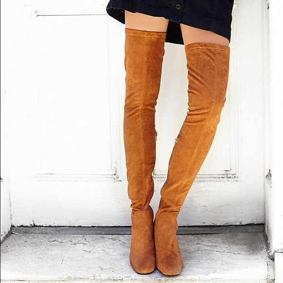 Over knee high suede boots. Kenneth Cole New York