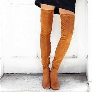 Over knee high suede boots. Kenneth Cole New York