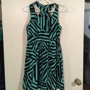 One Clothing green and black dress
