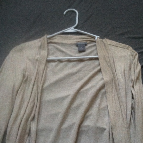 Ann Taylor nude cardigan.