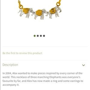 Alex Monroe marching elephants necklace
