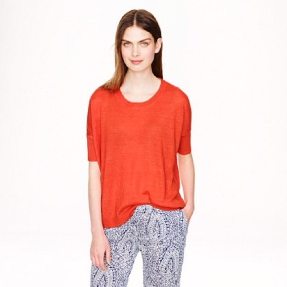 Linen drop swing sweater