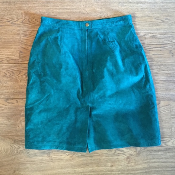 SALE Vintage Jewel tone suede skirt