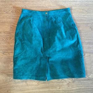 SALE Vintage Jewel tone suede skirt