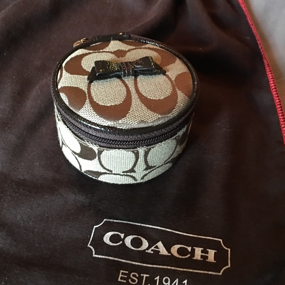 Coach travel jewelry case