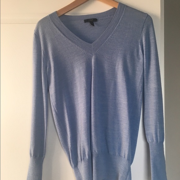 Light blue, v-neck JCrew sweater