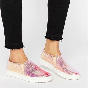 Mango Snake Effect Slip on Sneakers