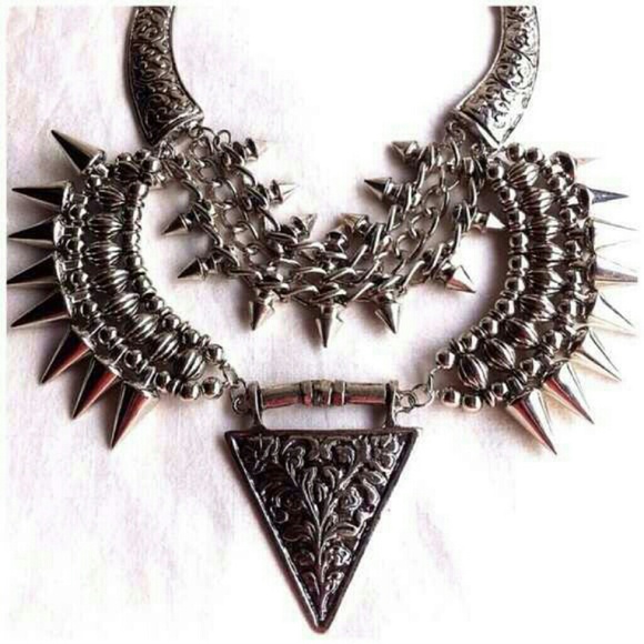 Jewelry | Triangle Tribal Studded Necklace - Picture 2 of 4