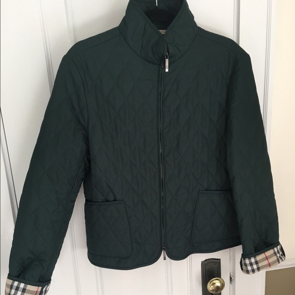 Burberry London, Quilted, Green, XL, Like New!