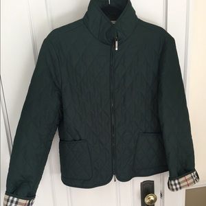 Burberry London, Quilted, Green, XL, Like New!