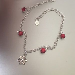 STERLING ANKLET .925 stamp 🌹🌹🌹(Red) NWT